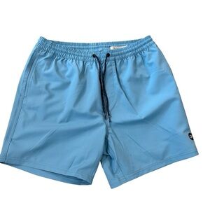 OuterKnown Men’s Nomadic Volley Sky Blue Versatile Swim Shorts Sz S NWT